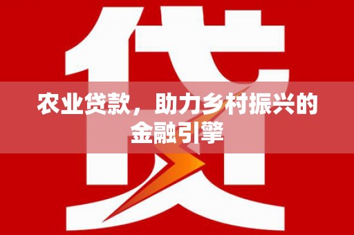 白朗农业贷款，助力乡村振兴的金融引擎
