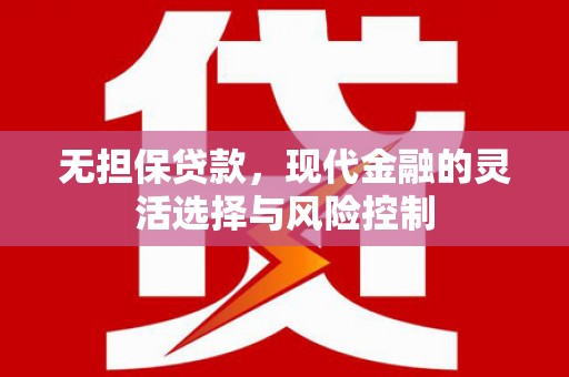 白朗无担保贷款，现代金融的灵活选择与风险控制