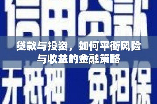 白朗贷款与投资，如何平衡风险与收益的金融策略