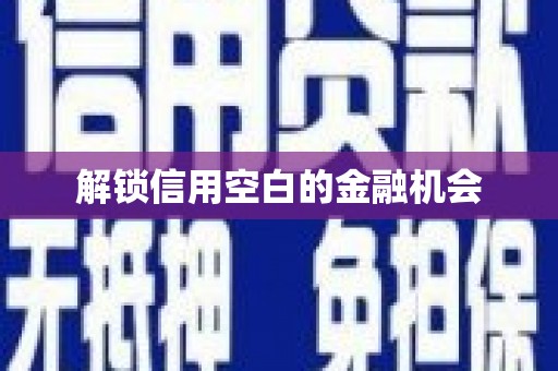 白朗解锁信用空白的金融机会