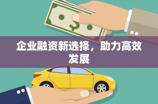 白朗企业融资新选择，助力高效发展